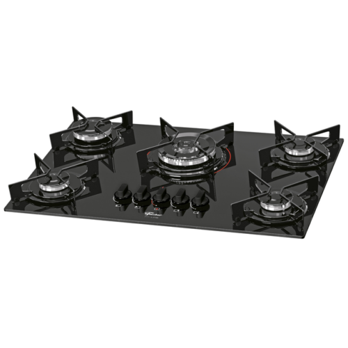 26300 – Fogão Cooktop Fischer 5Q TC Fit Line Gás Mesa Vidro