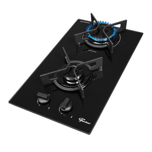 36305 – Cooktop a Gás Fischer 2 Bocas Fit Line Trempe Iron Bivolt