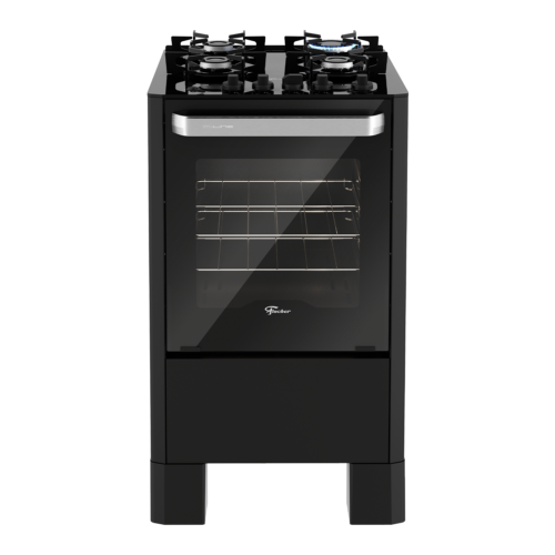 39200 – Fogão De Piso A Gás Fischer 4 Bocas Fit Line Trempe Iron